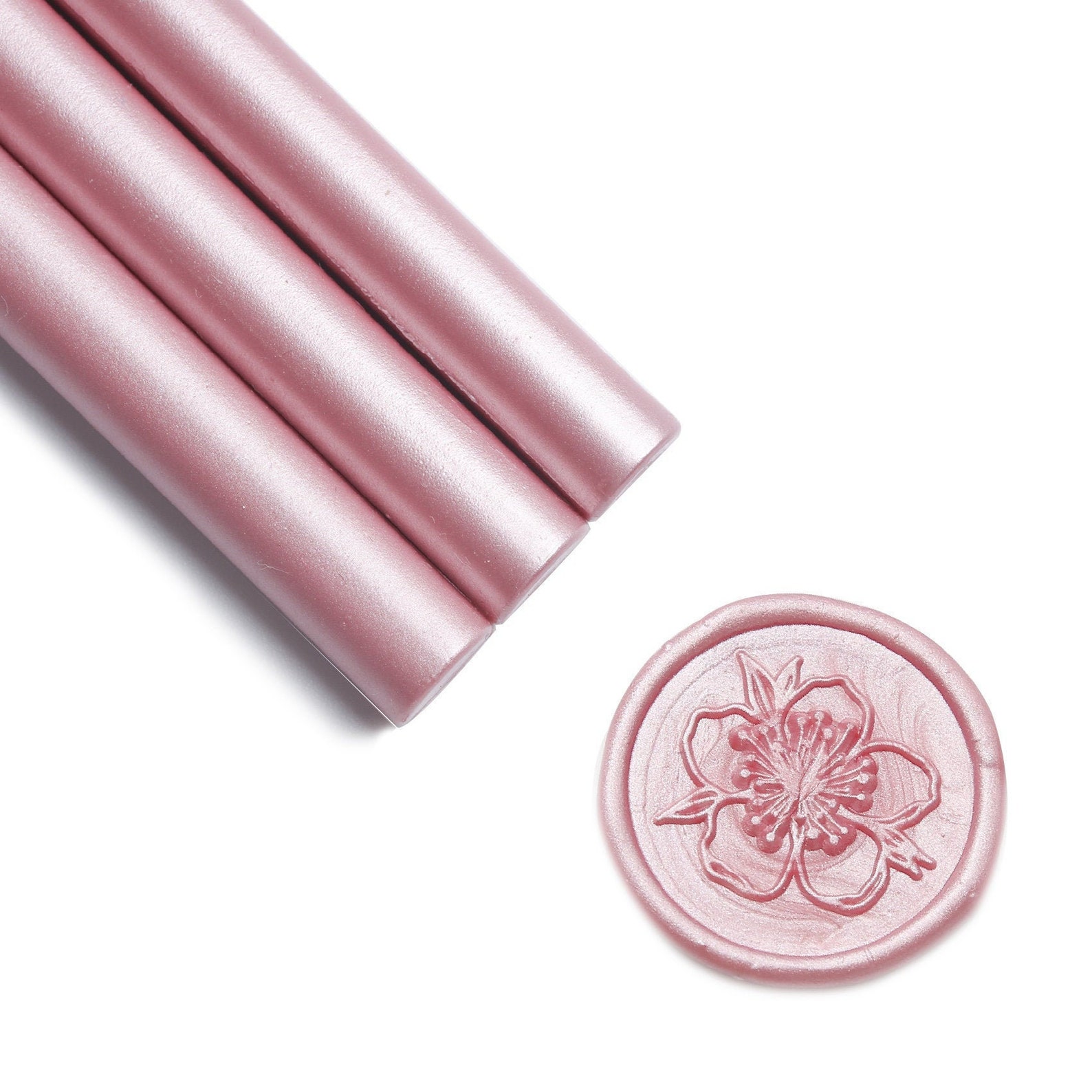 Flexible Metallic Rose Pink Glue Gun Sealing Wax Sticks Pack Etsy