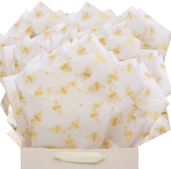 Made in USA 50-Sheet Hot Stamp Glitter Gift Tissue Paper Pack, 20 X 30  (Confetti on White) 