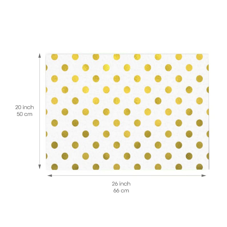 UNIQOOO 60 Sheets Premium Gold Polka Dots Tissue Gift Wrap Paper 20 X 26 Easy and Fast Gift Wrapping Accessory