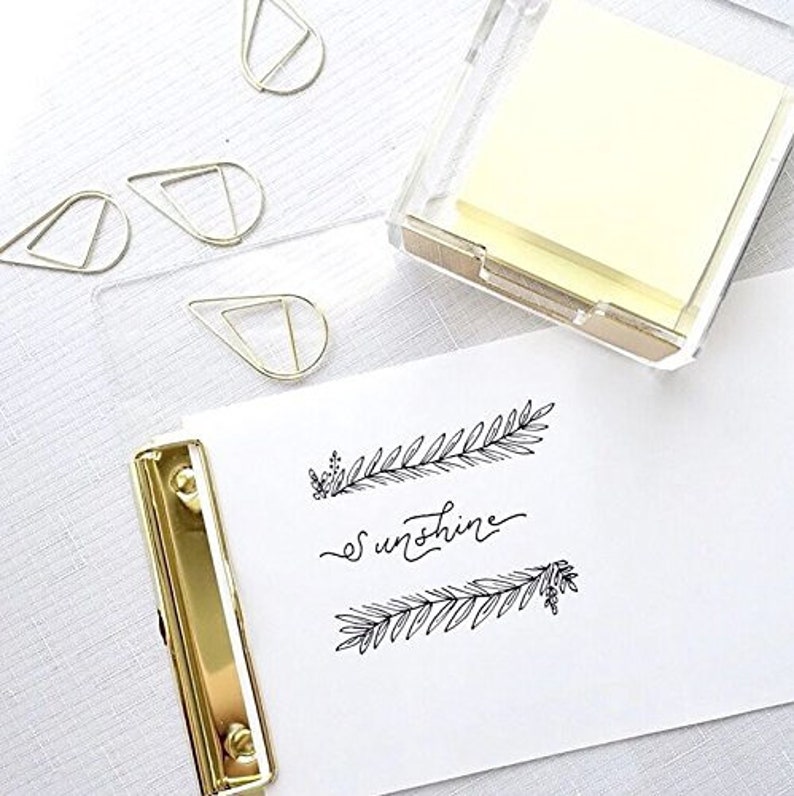 Clear Acrylic Clipboard With Gold Clip Etsy
