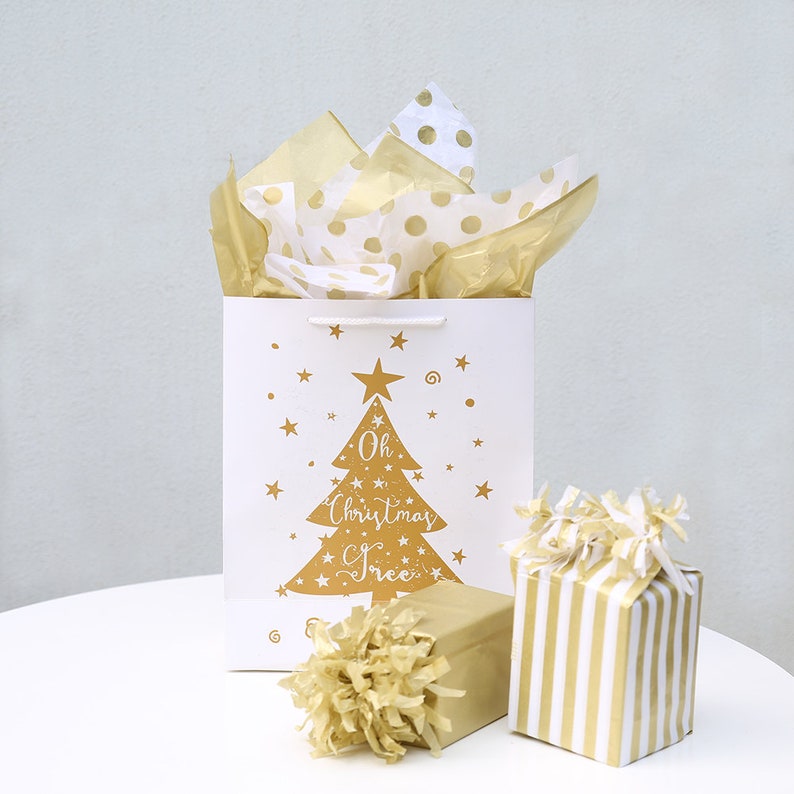 40 Sheets Premium Metallic Gold Tissue Gift Wrap Paper Bulk Etsy