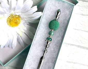 Beaded Letter Opener: Decorative Acrylic & Rhinestone Desk Accessory
