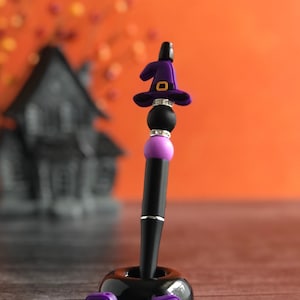 Witch Hat Beaded Pen: Halloween Trick-or-Treat Gift