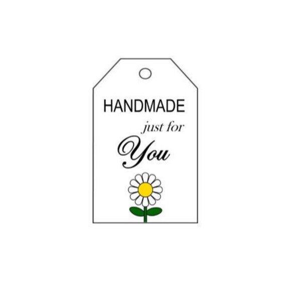 Handmade Just for You Gift Tags with Daisy Handmade for You | Etsy