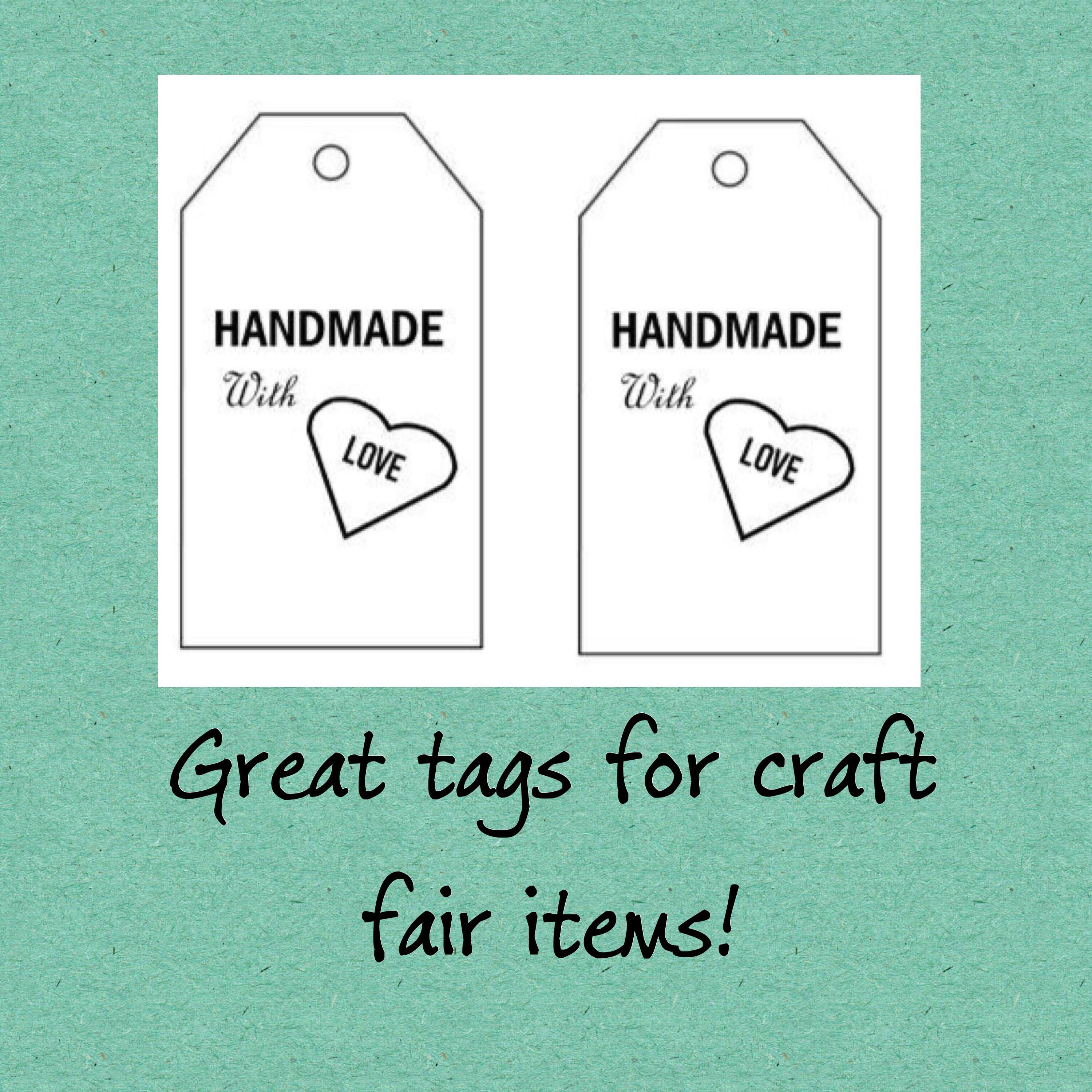 Handmade Item Gift Tags Handmade With Love Hand Made With | Etsy