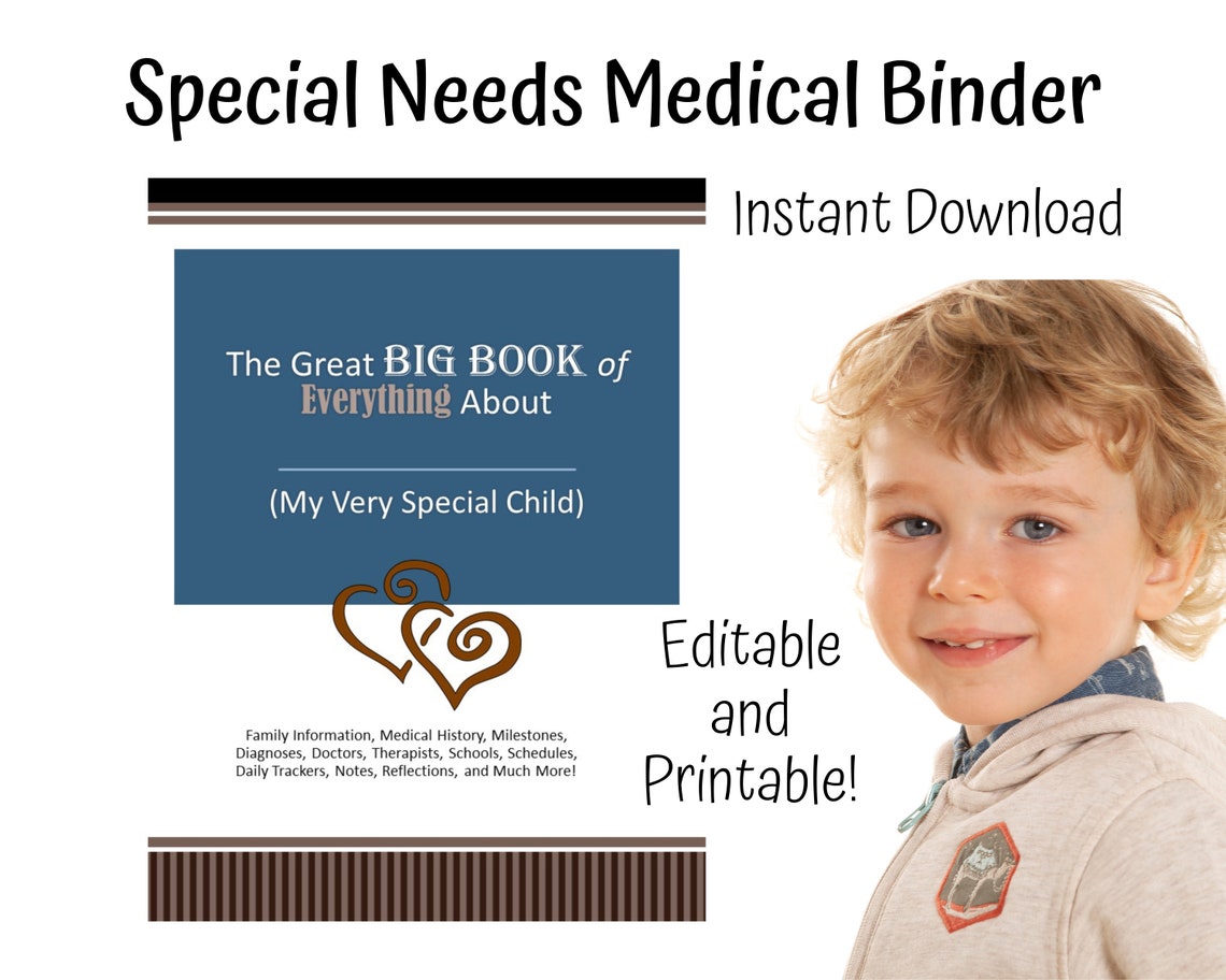 Special Needs Binder Medical Binder Autism Binder Fillable Etsy
