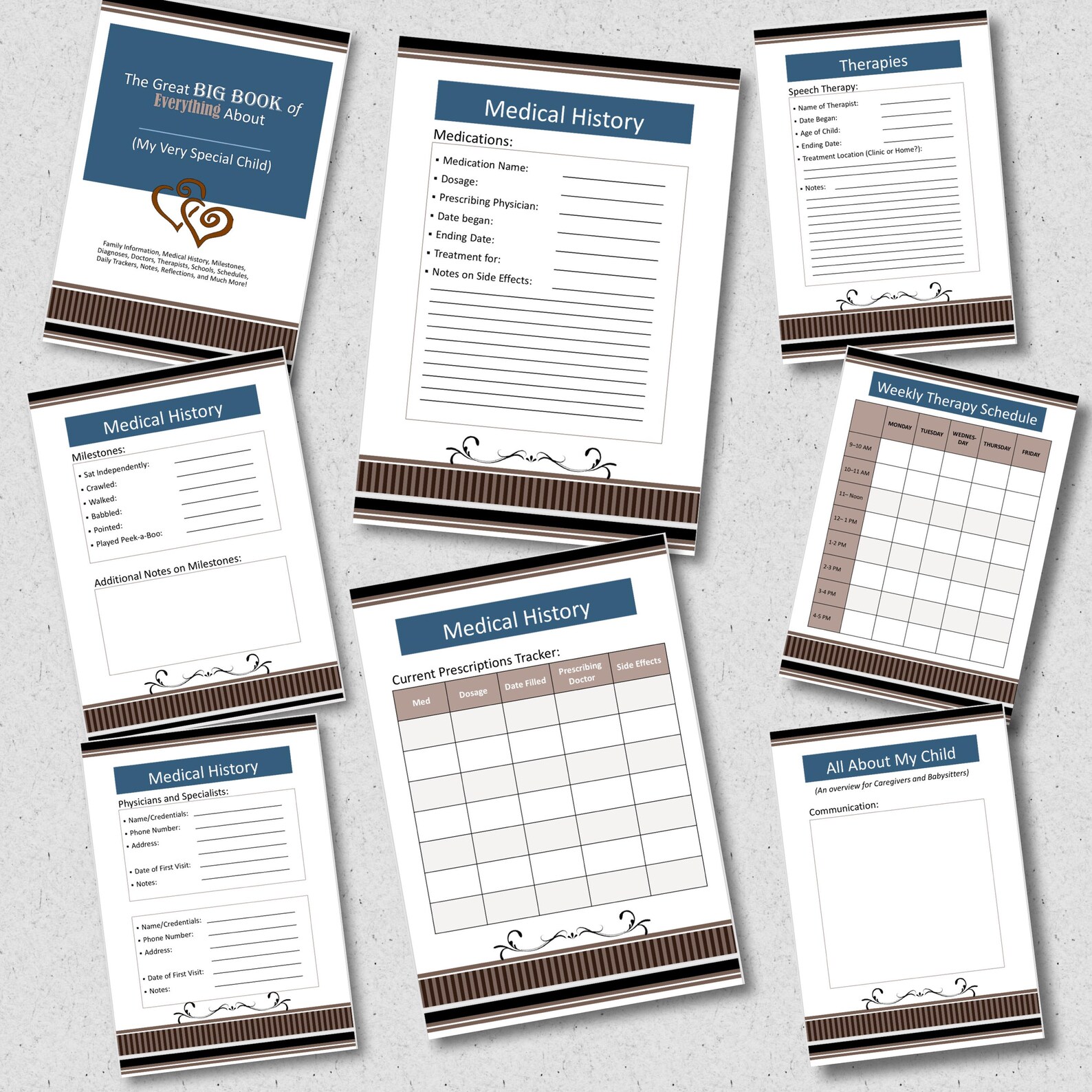 Special Needs Binder Medical Binder Autism Binder Fillable Etsy