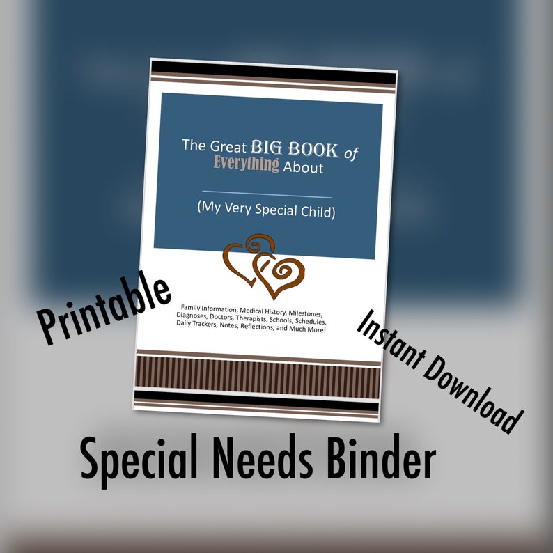 Special Needs Binder Medical Binder Autism Binder Fillable Etsy