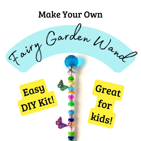 DIY Fairy Garden Stakes Kit, Make Your Own Fairy Garden Wands Kit, DIY Plant Pot Stakes, DIY Birthday Party Activity, Easy Kit for Kids