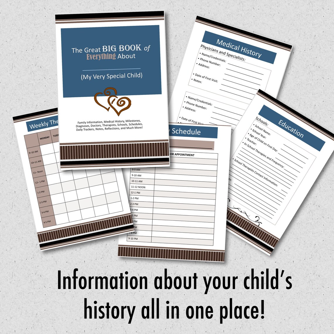 Special Needs Binder Medical Binder Autism Binder Fillable Etsy