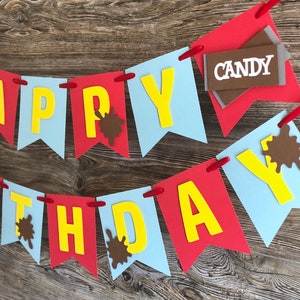 Candy Bar Banner Chocolate Party Decor Sweets Party Theme Happy Birthday Photo Prop