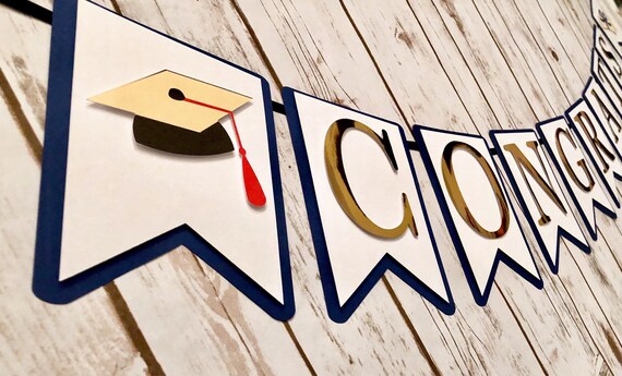 Graduate Banner Congrats Graduate Congratulations Etsy