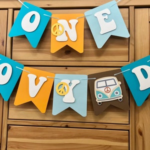 One Groovy Dude Happy Birthday Banner Party Decorations