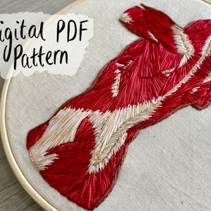 Musculoskeletal Back Anatomy Embroidery Pattern - DIY Digital PDF Download. 3" 4" 5" & 6" Patterns. Anatomical Art, Embroidery Art, Muscles