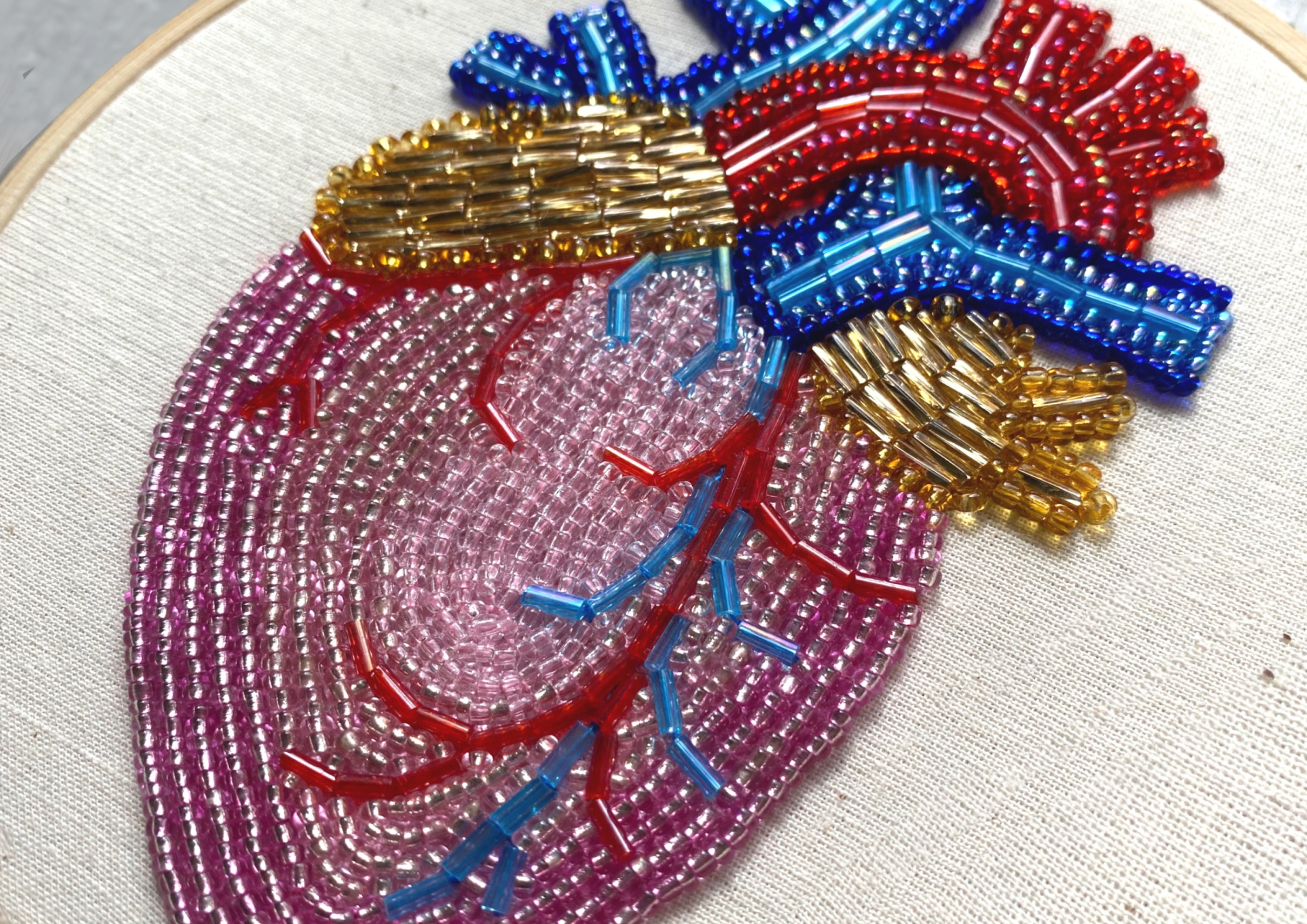 HUMAN MADE heart beaded bag 赤と青セット HUMAN MADE/Heart Beaded Bag/2色セット