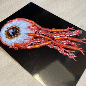 Detached Eyeball Embroidery A6 Print