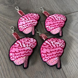 Anatomía del cerebro - Adornos bordados para bolsos