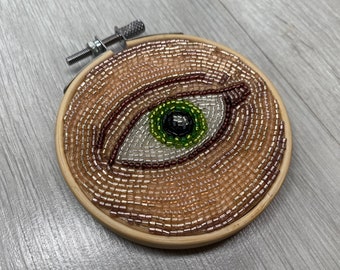 Eye Beadwork 3” Embroidery Hoop