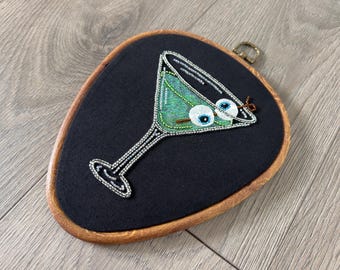 Eyeball Martini 20cm x 24cm Embroidery Hoop