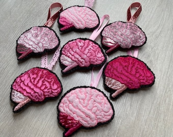 Brain Anatomy - Embroidered Hanging Decoration