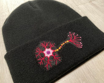 Neuron Embroidered Beanie - Brain Cell, Neurology, Neurological