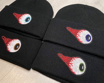 Eyeball Embroidered Beanie