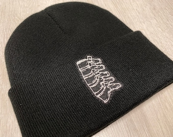 Spine Embroidered Beanie