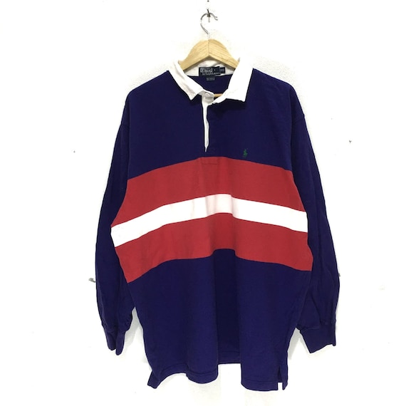 Vintage POLO RALPH LAUREN Small Pony Striped Rugby