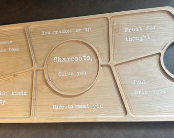 Charcuterie Board CNC File, (Svg, Dxf, Pdf), Cheese, Meat, CNC Router File, Serving Board, Design File, Funky, unique gift