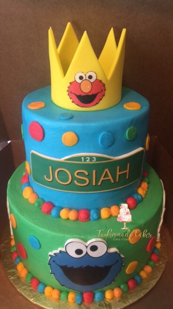 26 Piece Diy Sesame Street Cake Kit Etsy