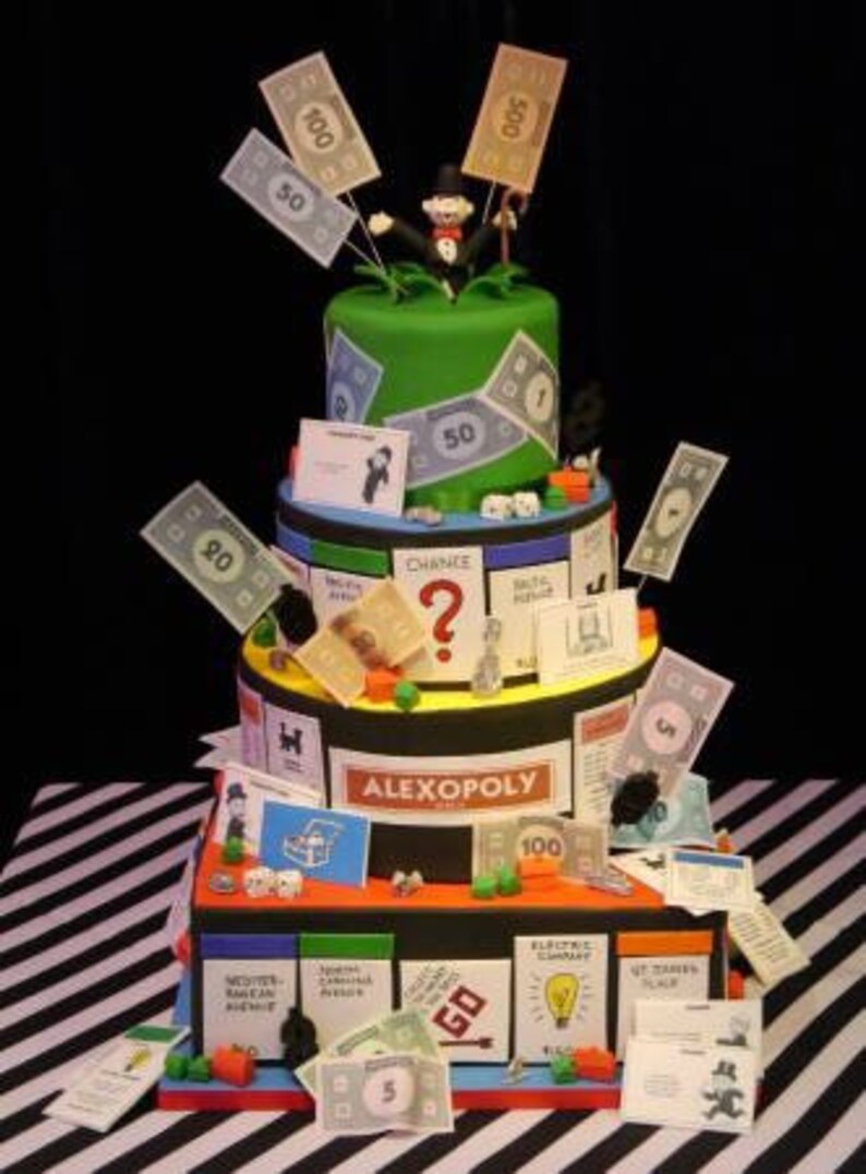 Monopoly Money Edible Cake Decorations Toppers Etsy