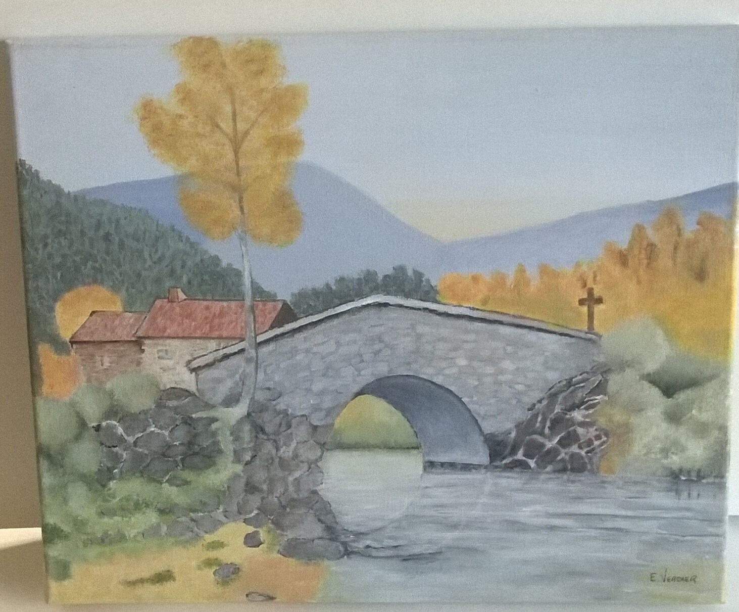 Tableau Peinture Acrylique Paysage d'automne Promo