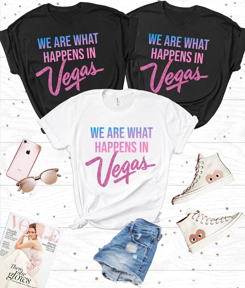 Vegas Bachelorette Party Shirts, We Said Vegas, Bridesmaid Shirt, Bridal Party Shirts, Vegas Bachelorette, What Happens In Vegas Shirts image 1