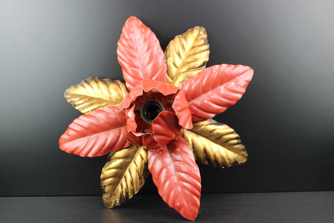 A Vintage Lamp Hollywood Regency Floral Wall Lamp. Etsy