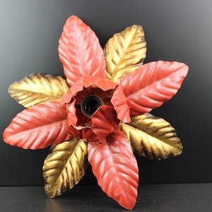 Eine Vintage Lampe Hollywood Regency florale Wandlampe.