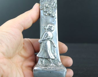 Jugendstil Blumenvase versilbert.