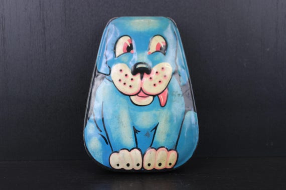 A Vintage Blue Dog Toffee Candy Tin by George W Horner. - Etsy