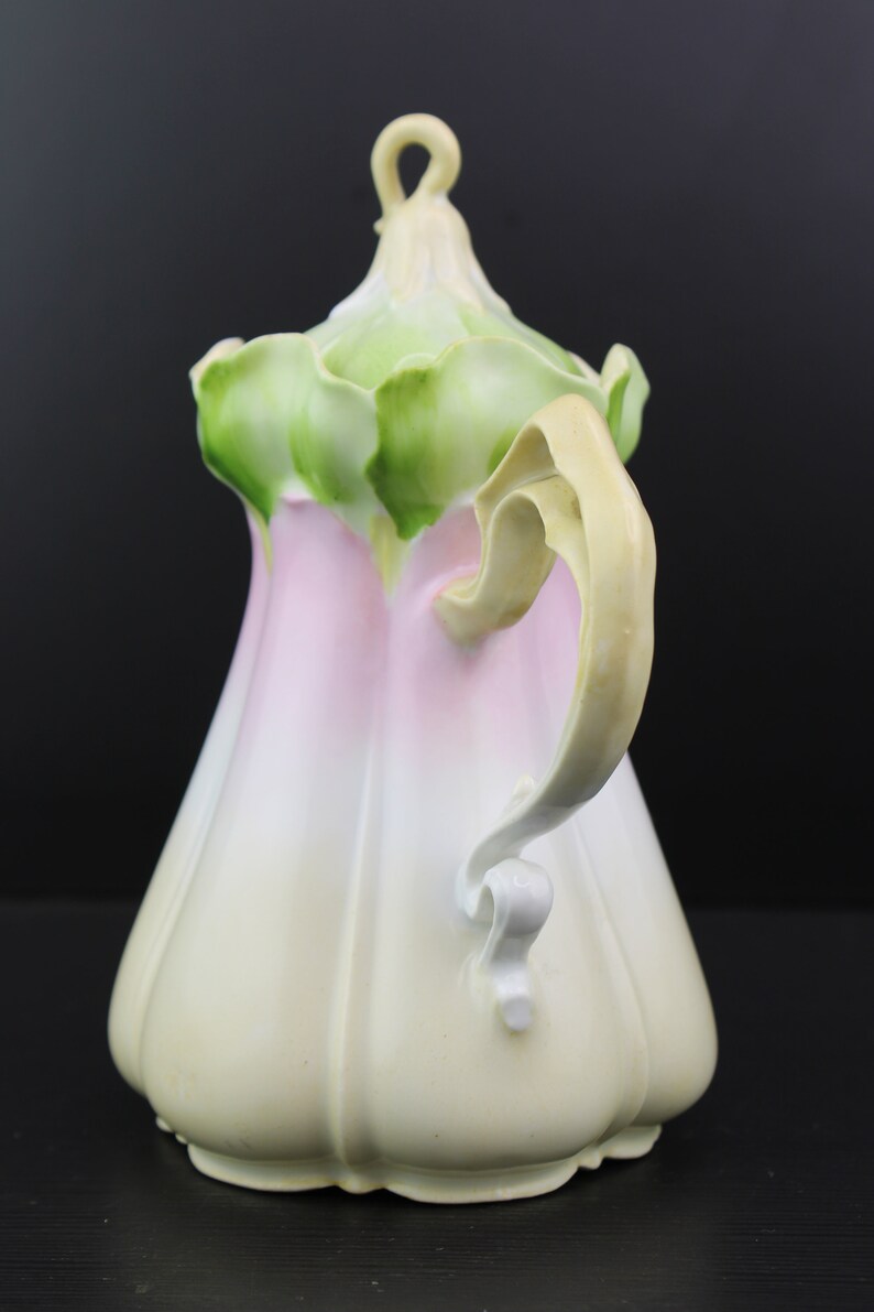 Art Nouveau Floral Porcelain Teapot. Etsy