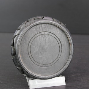 Vintage Chinese wooden round vase display stand.