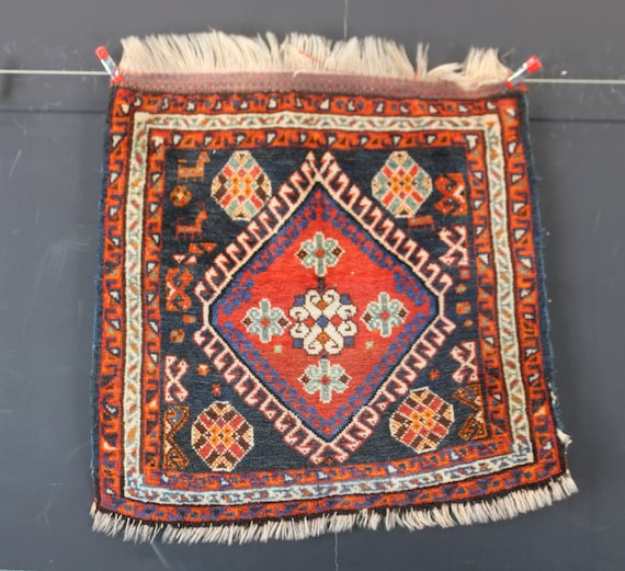 ペルシャ キャシュカイ 手作りラグ アンティークペルシャ絨毯 トライバルラグ カシュガイ族 オールド