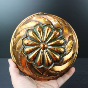 Antique French copper cake mold.