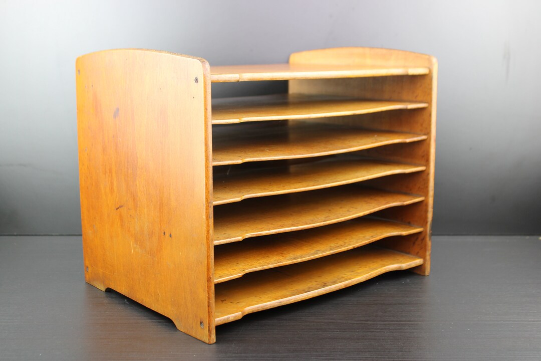 Art Deco Wooden Stationary Rack Letter Holder. - Etsy