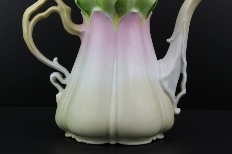 Art Nouveau Floral Porcelain Teapot. Etsy