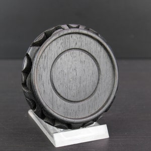 Vintage Chinese wooden round vase display stand.
