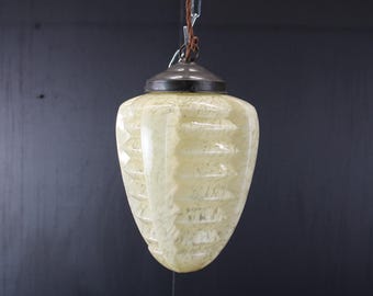 Art Deco pendant glass ceiling light.
