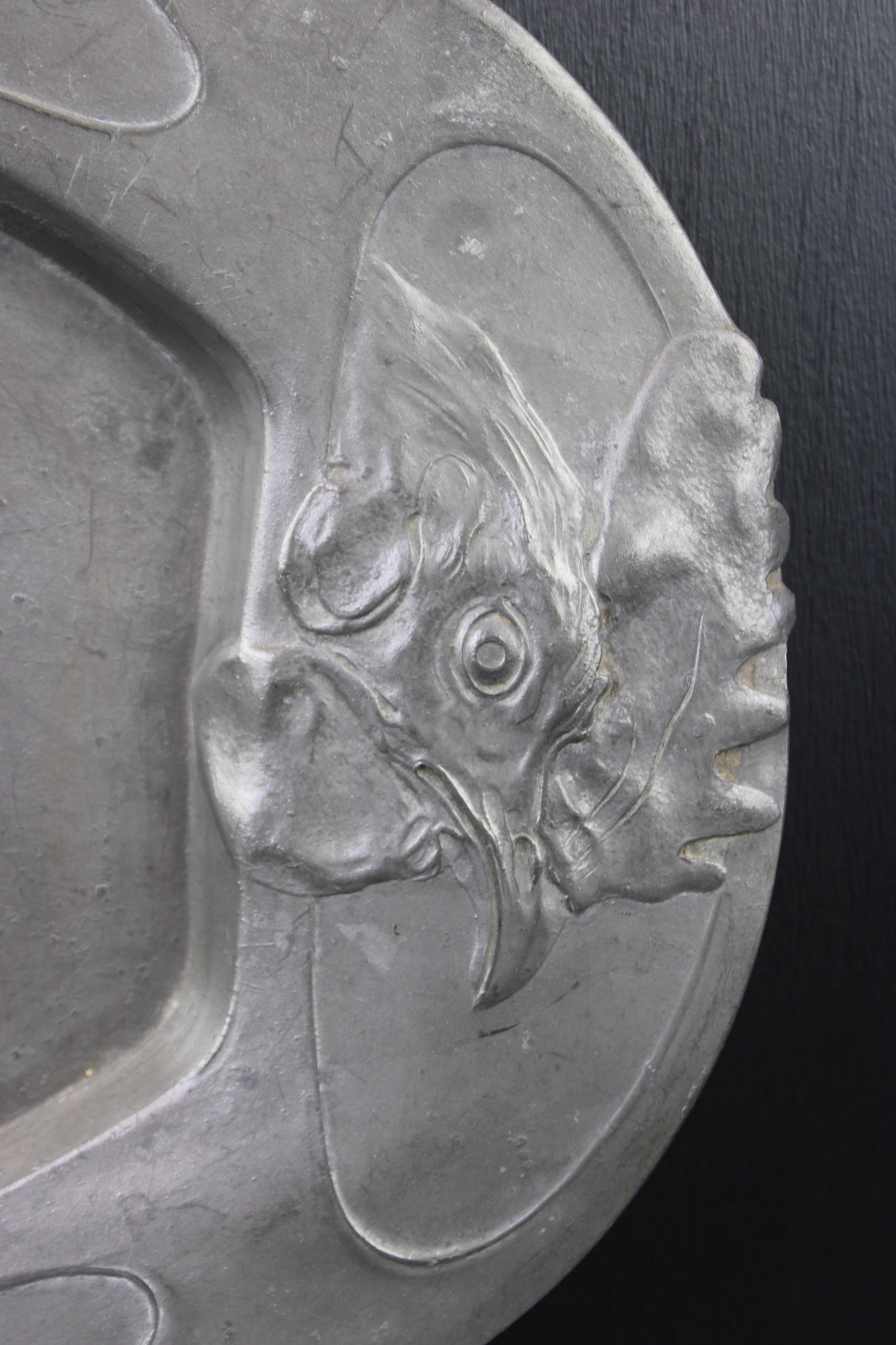 Osiris Rabbit Art Nouveau Large Serving Tray Platter Rabbit and Chicken by Osiris. - Etsy