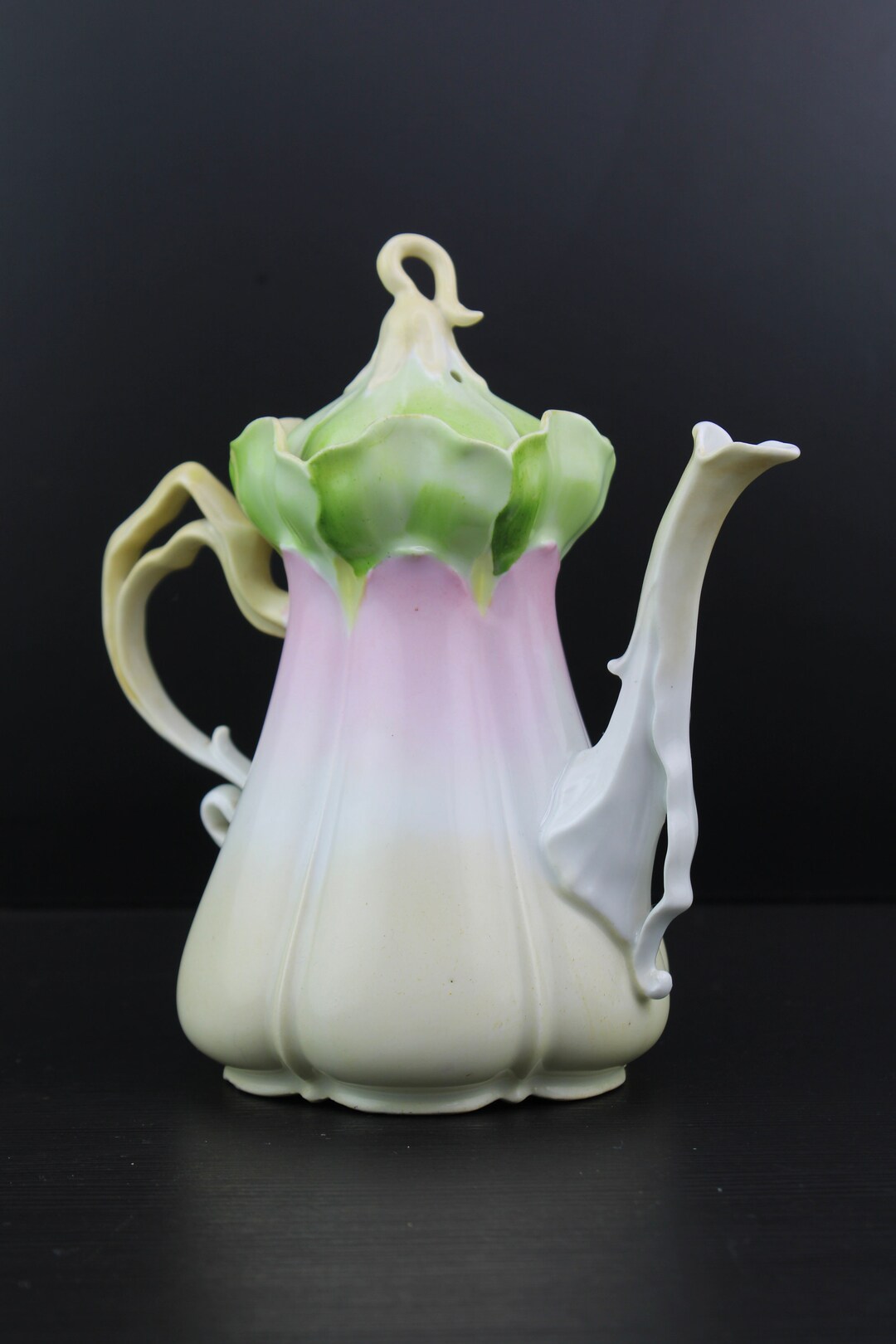 Art Nouveau Floral Porcelain Teapot. Etsy
