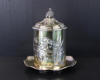 Tarro para galletas con diseño floral Art Nouveau de WMF.