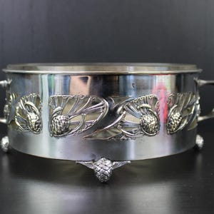 Art Nouveau large silver plated fruit or salad bowl.