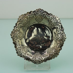 Antique silver small trinket dish by Barraclough & Sons